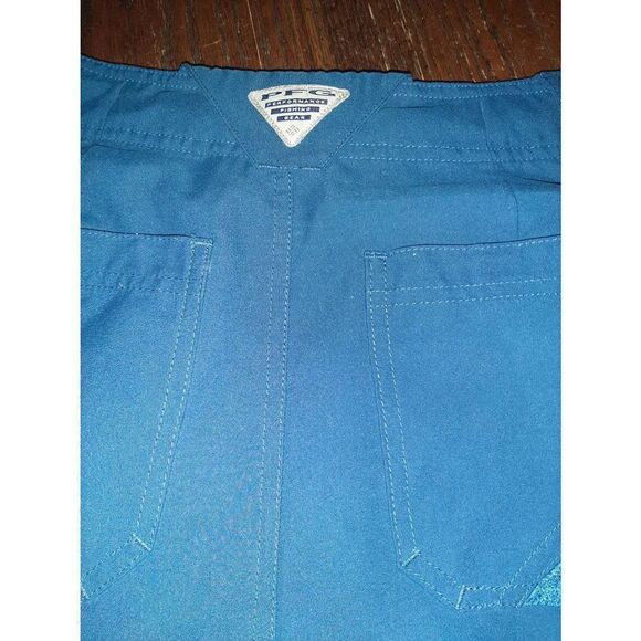 Mens 32W Columbia Blue PFG Performance Fishing Gear Shorts with Pockets - Picture 6 of 6